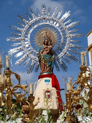 Provincia. La Santísima Virgen del Pilar procesionó por las calles de